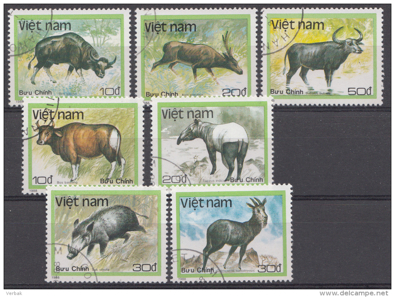 VIETNAM MI.NR. 1981-1987 DIEREN  TIERE  USED / GEBRUIKT / OBLITERE 1988 - Vietnam