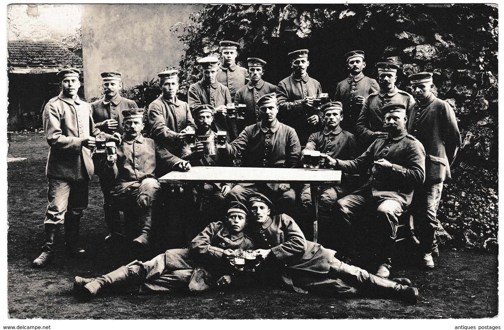 Feldpost 1916 Choppe De Bière Beer Becher Bier Пиво Deutschland WW1 Première Guerre Mondiale Carte Photo Bayern - Feldpost (franchise)