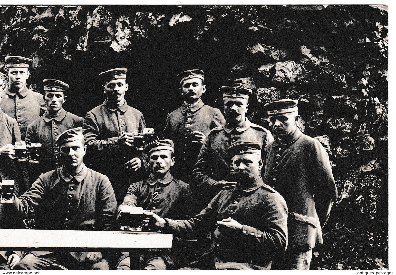 Feldpost 1916 Choppe De Bière Beer Becher Bier Пиво Deutschland WW1 Première Guerre Mondiale Carte Photo Bayern - Feldpost (franqueo Gratis)