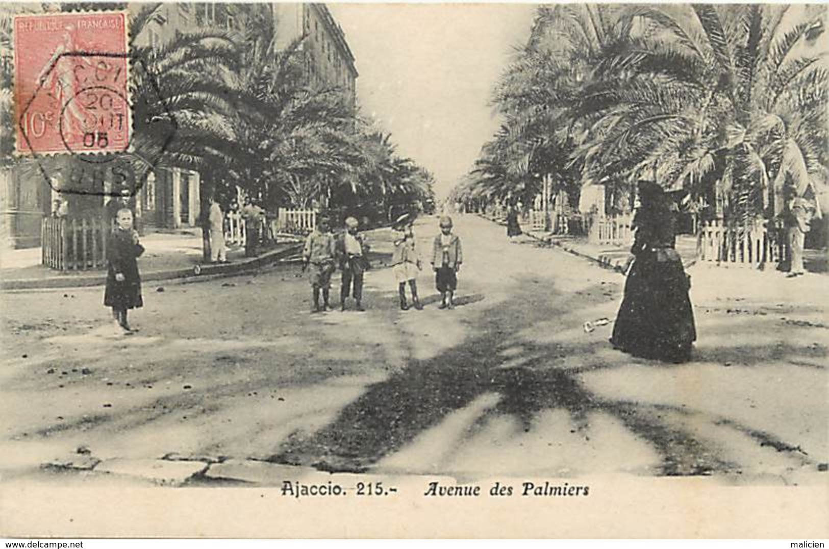 - Dpts Dv -ref-AE428- Corse Du Sud - Ajaccio - Avenue Des Palmiers - Carte Bon Etat - - Ajaccio