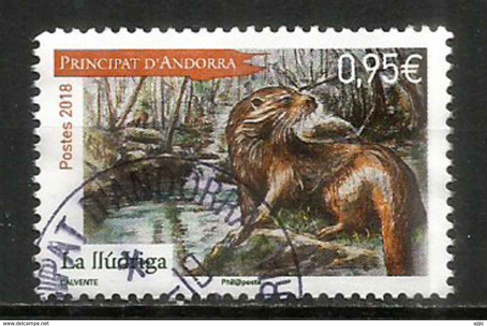 La Loutre Des Pyrénées, Année 2018, Oblitéré 1 ère Qualité - Used Stamps