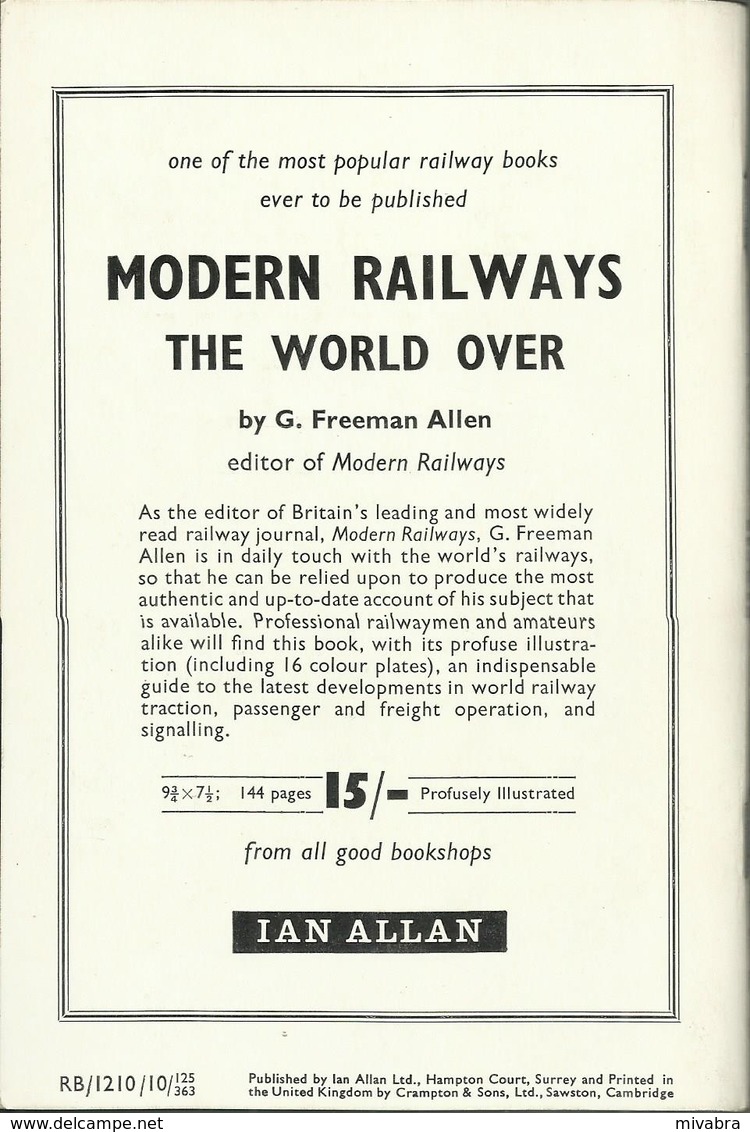 BRITISH RAILWAY BRIDGES - DAVID WALTERS - IAN ALLAN 1963 ( Railroad Chemins De Fer Eisenbahnen ) - Chemin De Fer