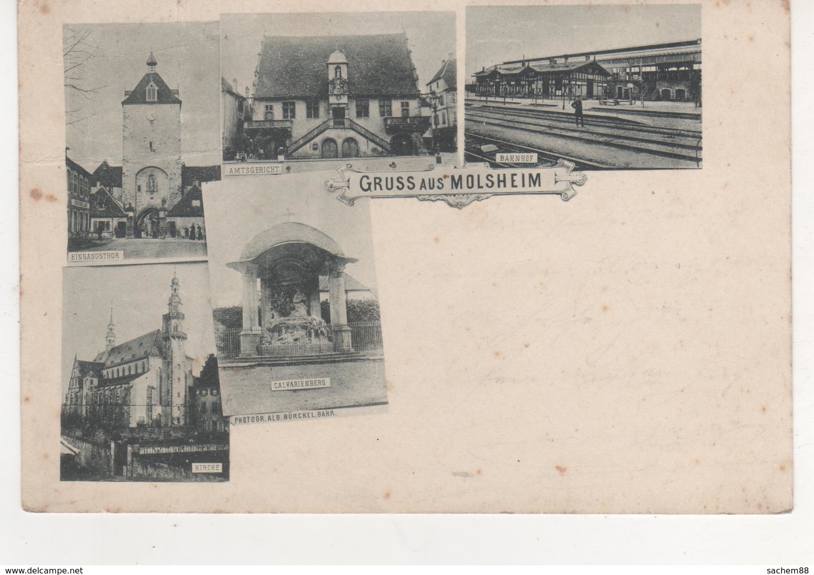 CPA..GRUSS AUS MOLSHEIM.5 VUES. - Molsheim