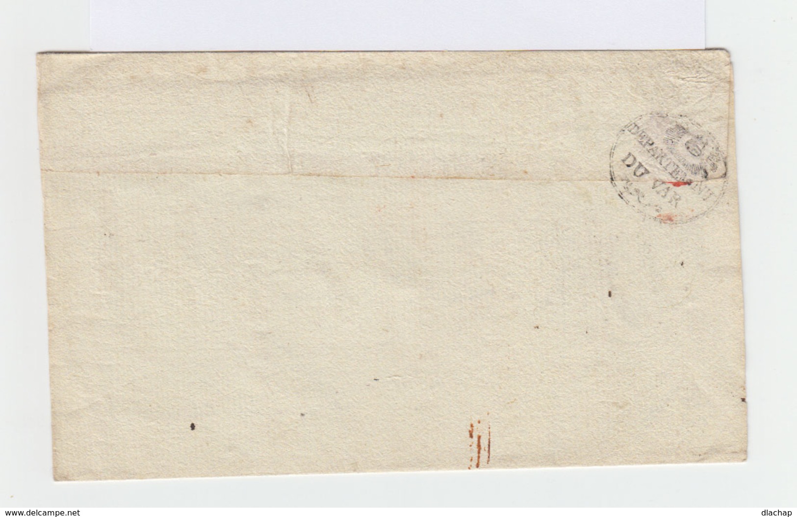 Marque Postale 78 Brignolles Sur Enveloppe De L'Administration Ctrale Du Dépt Du Var En Cursive. Cachet Dépt (845) - 1701-1800: Précurseurs XVIII
