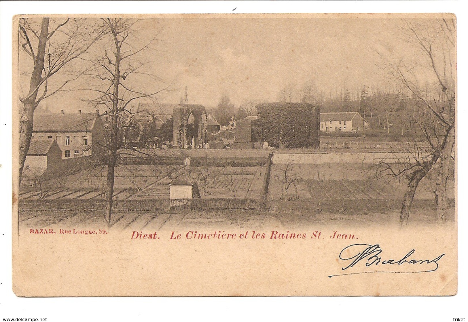 - 450 -   DIEST  Le Cimetiere Et Les Ruines St Jean - Diest