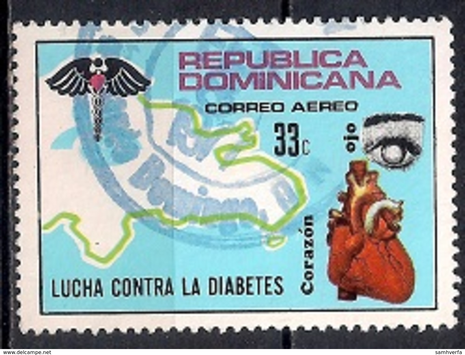 República Dominicana 1974 - Airmail - Anti-diabetes Campaign - Dominican Republic