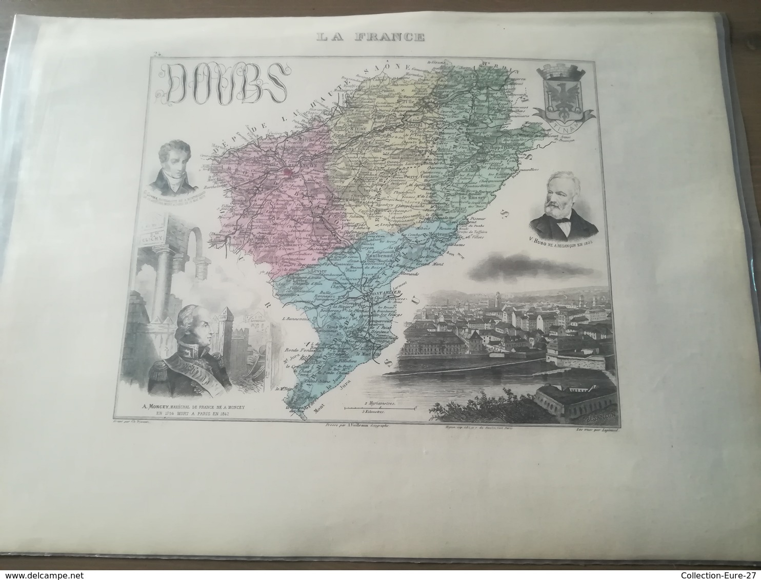 CARTE GEOGRAPHIQUE - DEPARTEMENT DU DOUBS - 25 - Geographical Maps