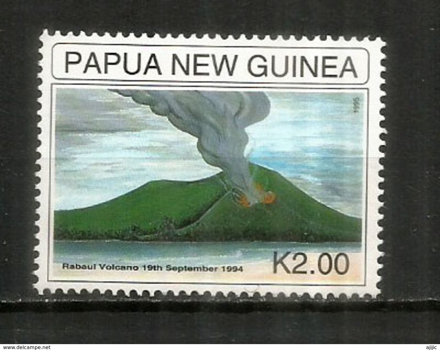 PAPOUASIE. Eruption Des Volcans Tavurvur & Vulcan A Rabaul  (19 Sep.1994). Un T-p Neuf **. Yv.# 745. - Volcanos