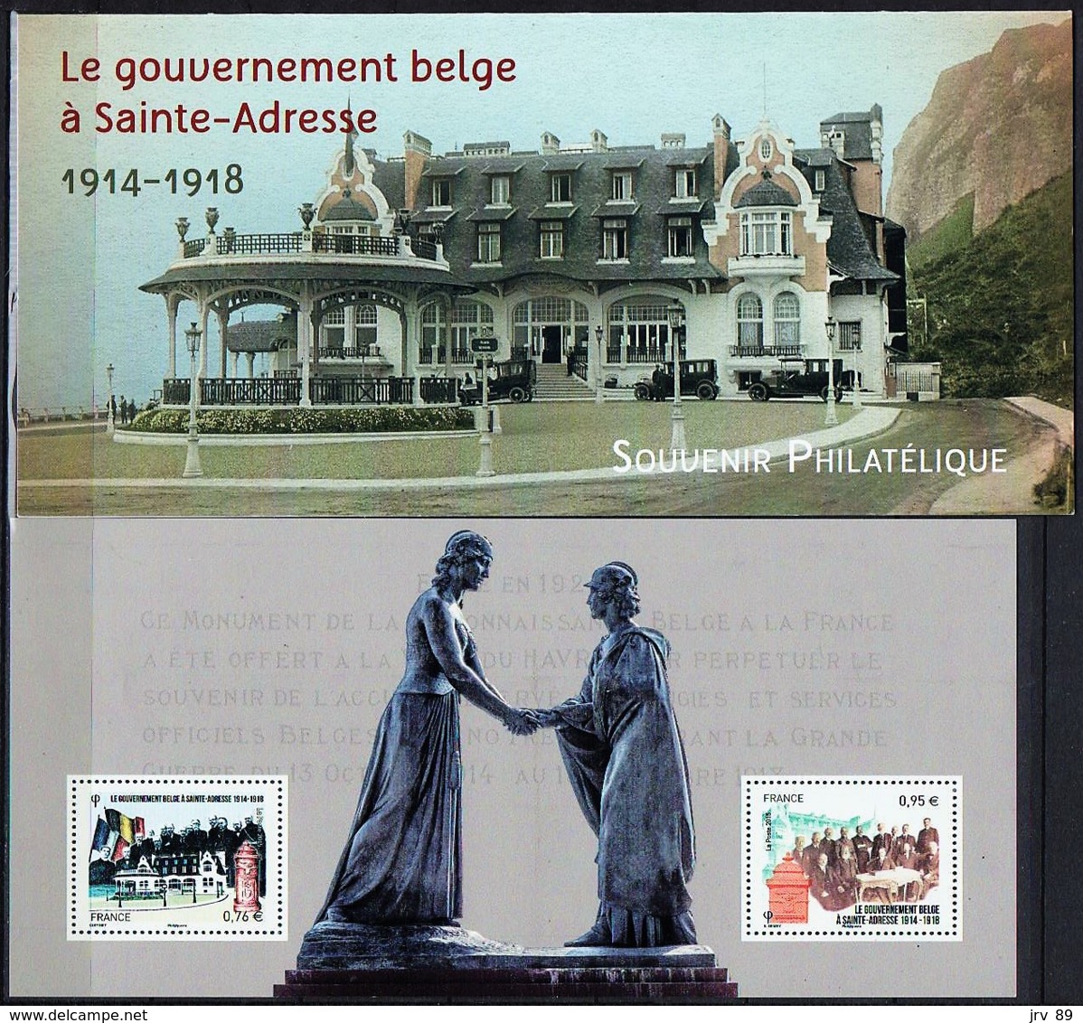 Bloc Souvenir De 2015 Série Gouvernement Belge à St Adresse N°110 Neuf  Avec Pochette - Blocs Souvenir