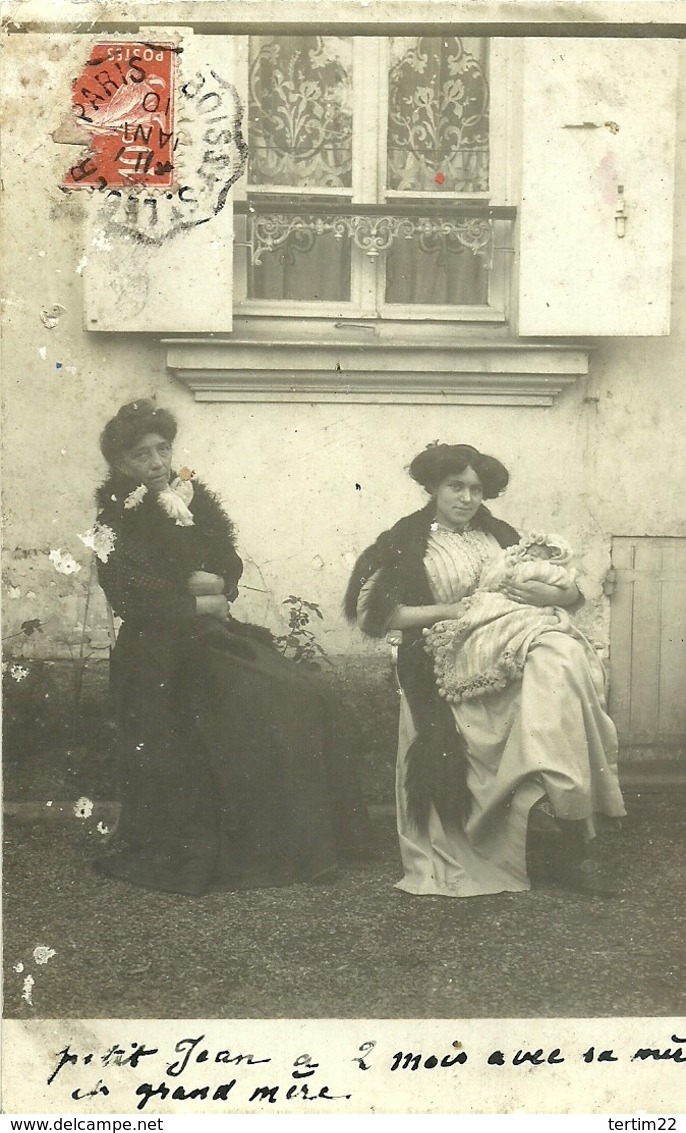 ( CARTE PHOTO ) (FEMME )( ENFANT ) 1910 - Personnes Anonymes