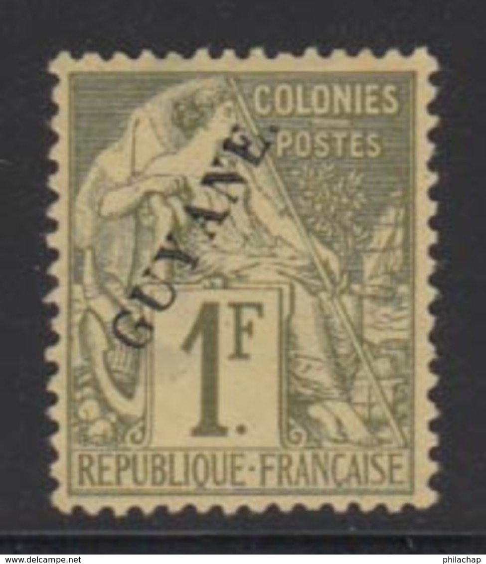 Guyane 1892 Yvert 28 (*) B Neuf Sans Gomme - Unused Stamps