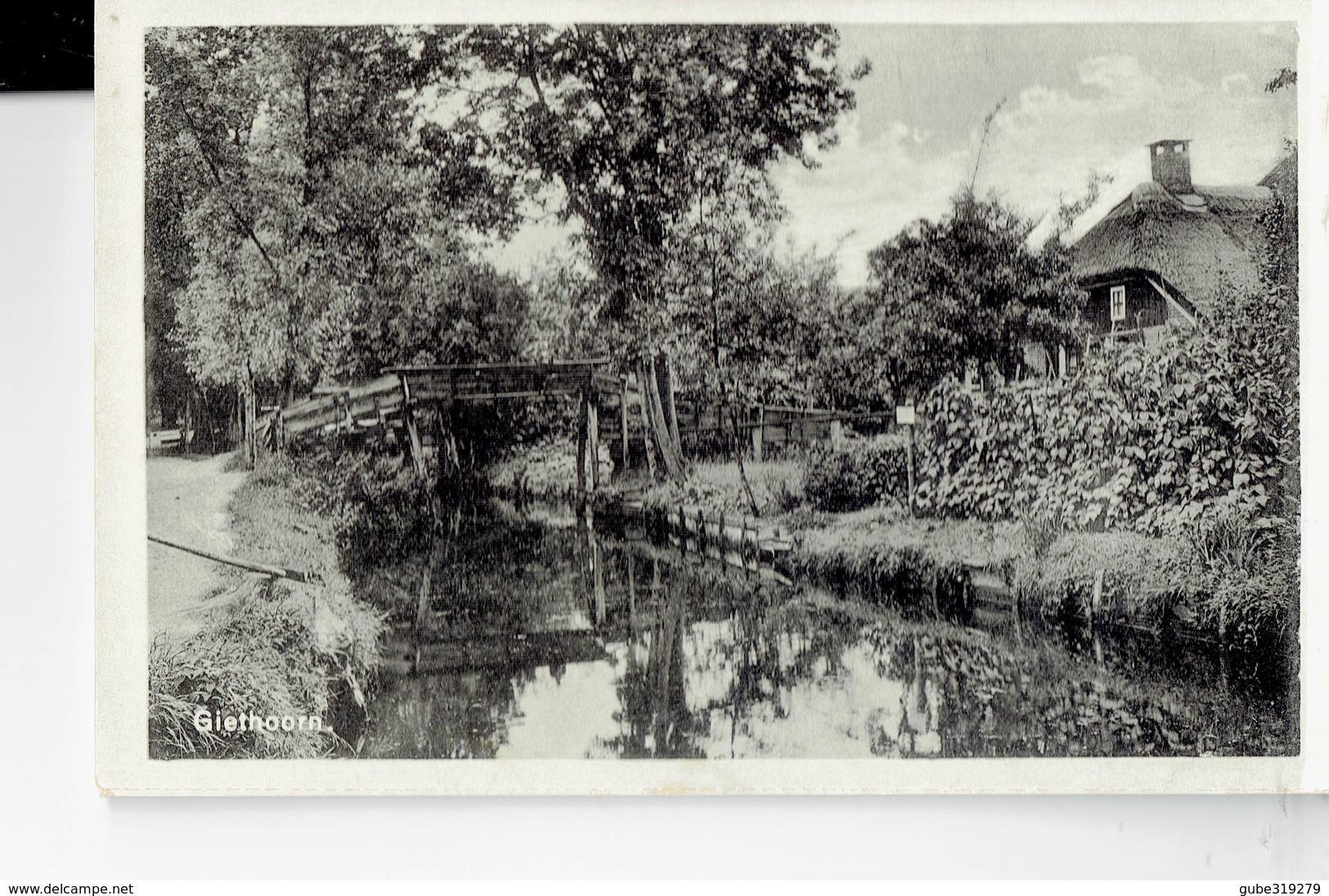 NETHERLANDS  -. VINTAGE POSTCARD - GIETHOORN -COUNTRYSIDE  HOUSE- RIVER HOUSE -HALF SHINING   NEW  POST5041 - Giethoorn