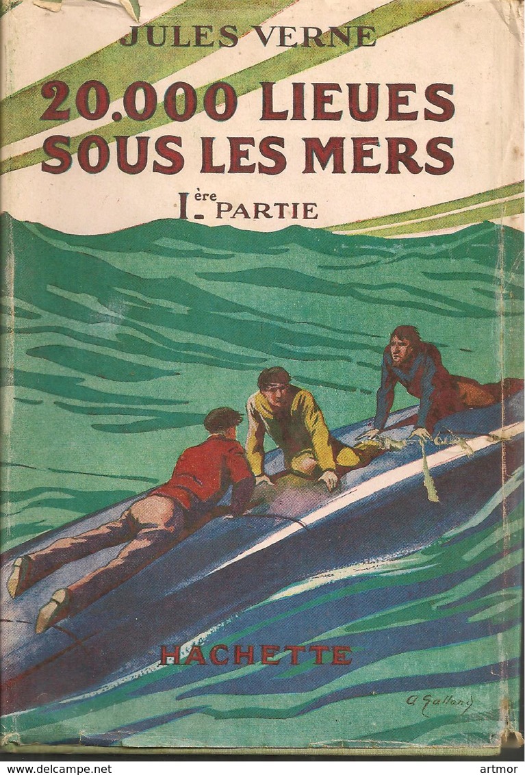 VERNE - 20 000 LIEUES SOUS LES MERS - 2 TOMES - HACHETTE - 1943 - Jaquettes - Avant 1950