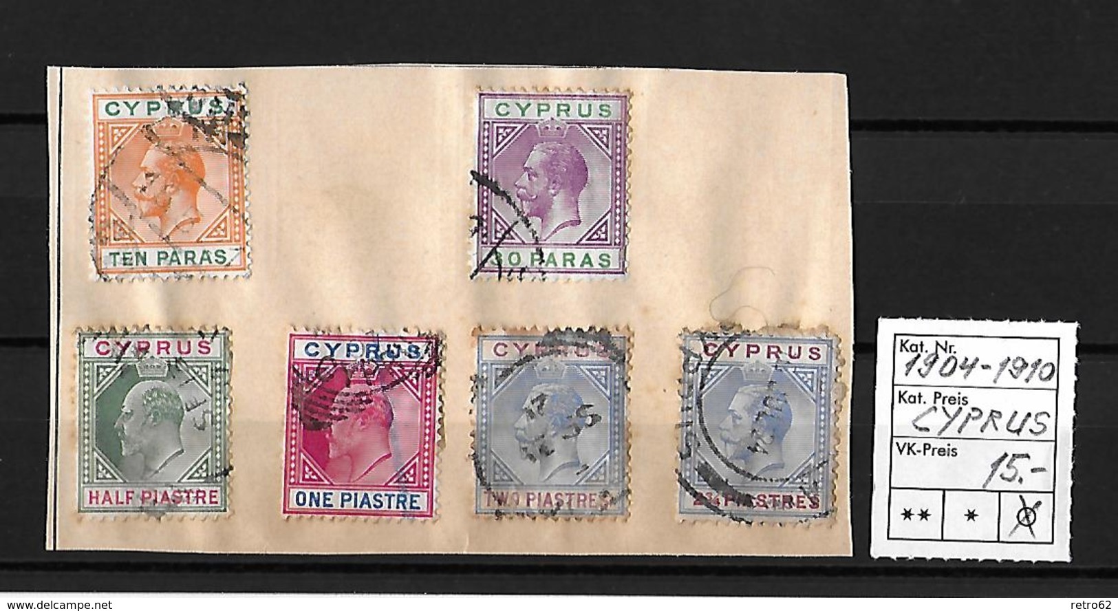 1904 - 1910 CYPRUS → 6 Nice Stamps - Gebruikt