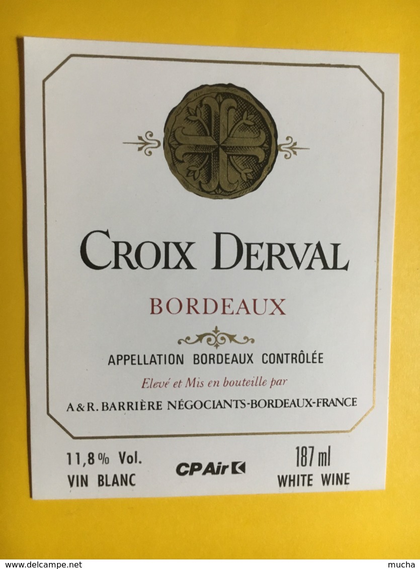 9013 -  Croix Derval Bordeaux Pou CP Air 187ml - Avions