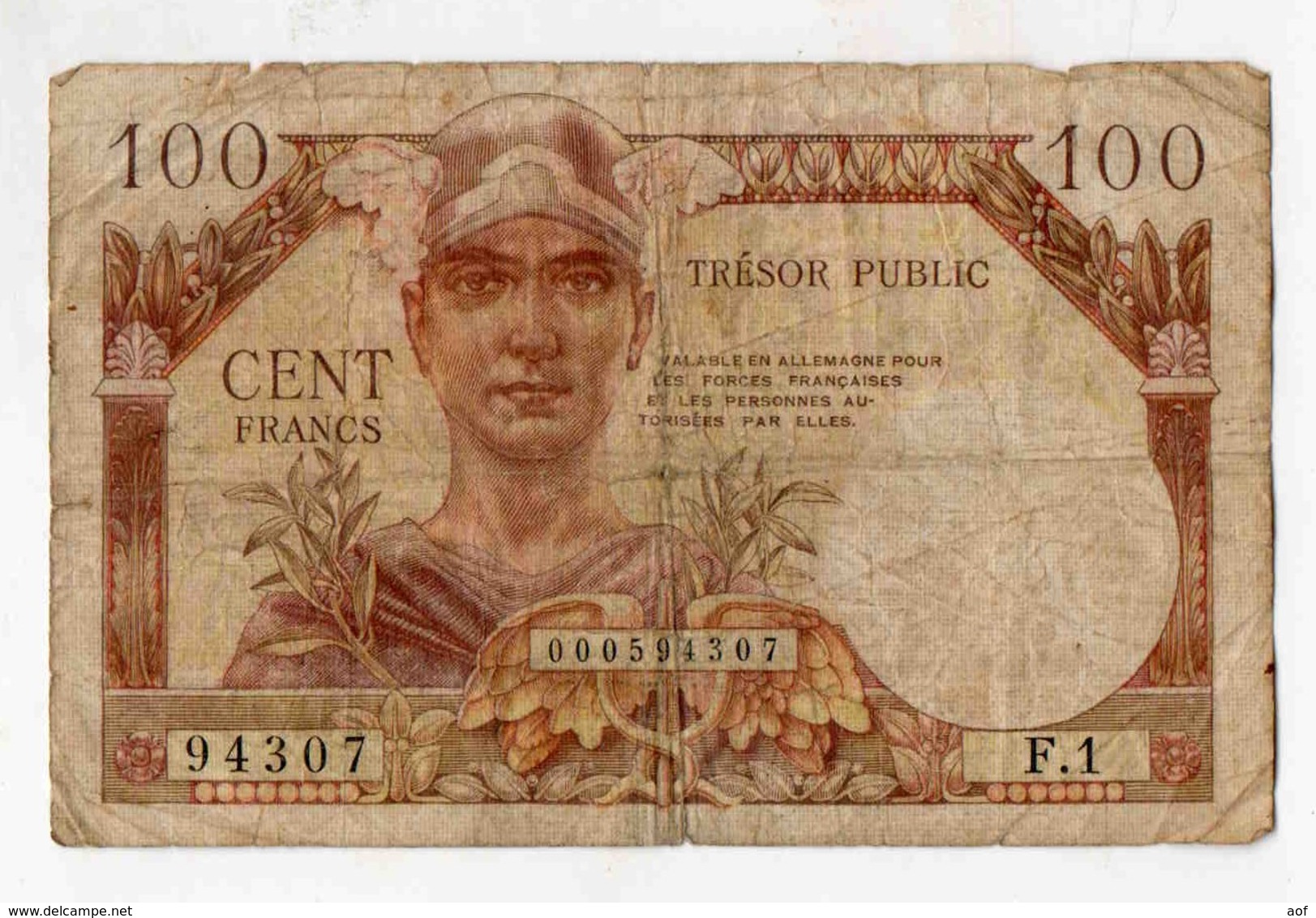 100F - 1955-1963 Staatskasse (Trésor Public)