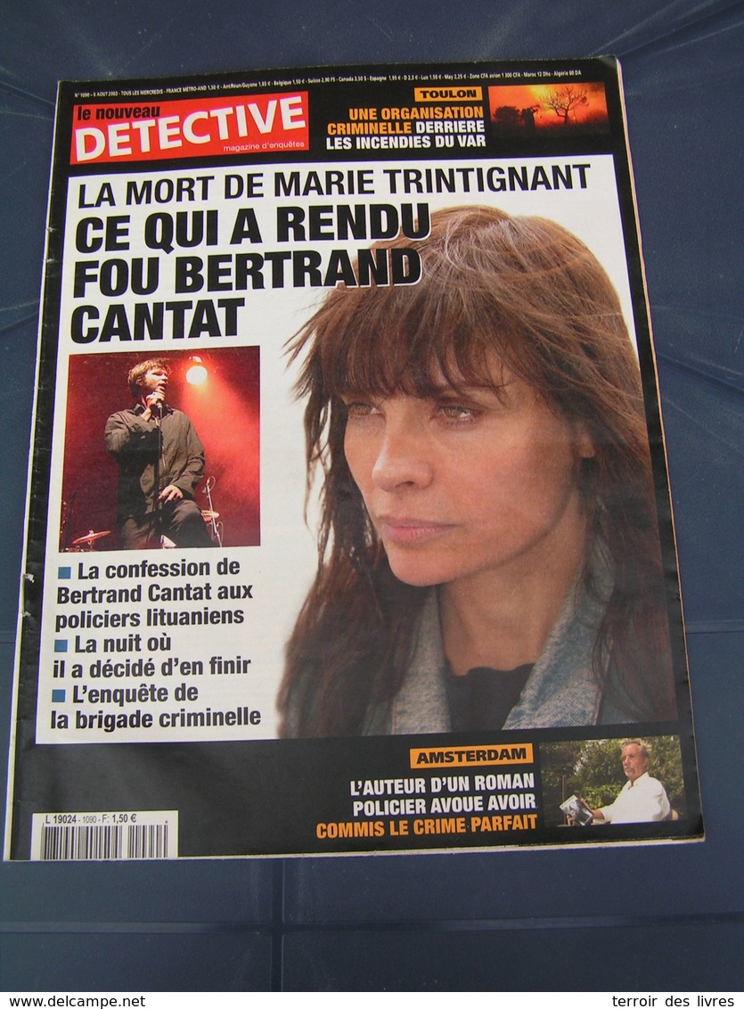 Détective 2003 1090 BERTRAND CANTAT MARIE TRINTIGNANT NOIR DESIR - Non Classés