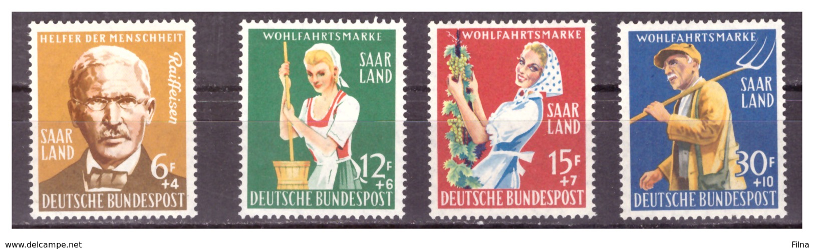 SAAR/SARRE -  1958 - BENEFICENZA. SERIE COMPLETA. -  MNH** - Nuovi