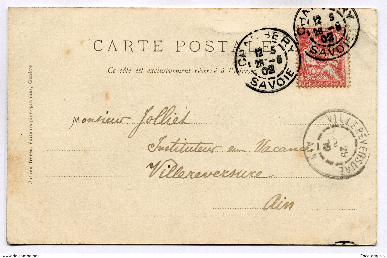 CPA - Carte Postale - France - Chambéry - Château De Chaney - 1902 (SV6267) - Chambery