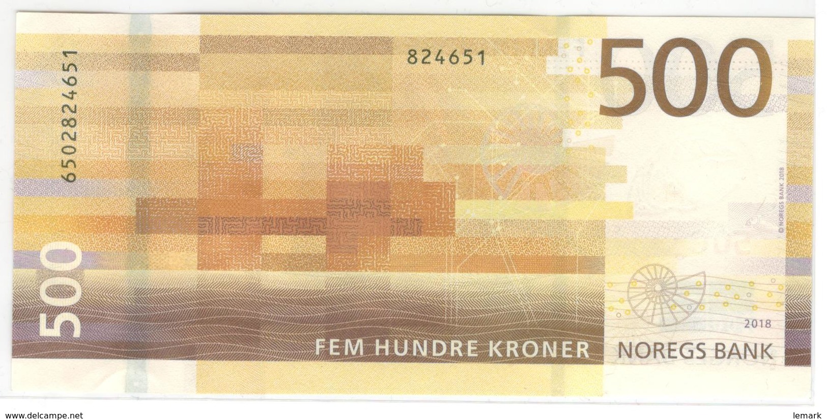Norway 500 Kronen 2018 Pnew AUNC - Norvège