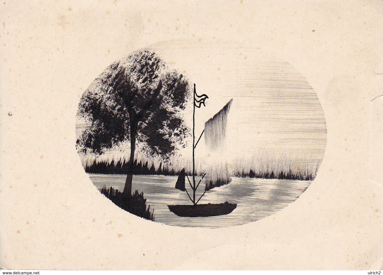 Tuschzeichnung - Boot Auf Dem Wasser - Ca. 1940/50 (37615) - Dessins