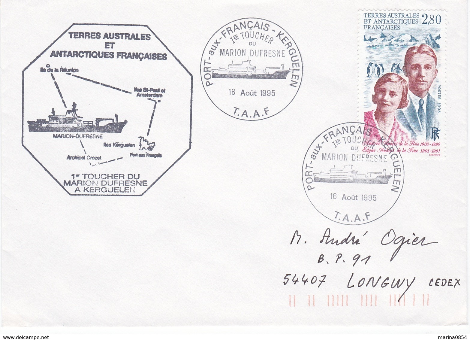 TAAF222 - Lot De 5 Lettres Port Aux Français Et Le Port (Réunion) - Briefe U. Dokumente