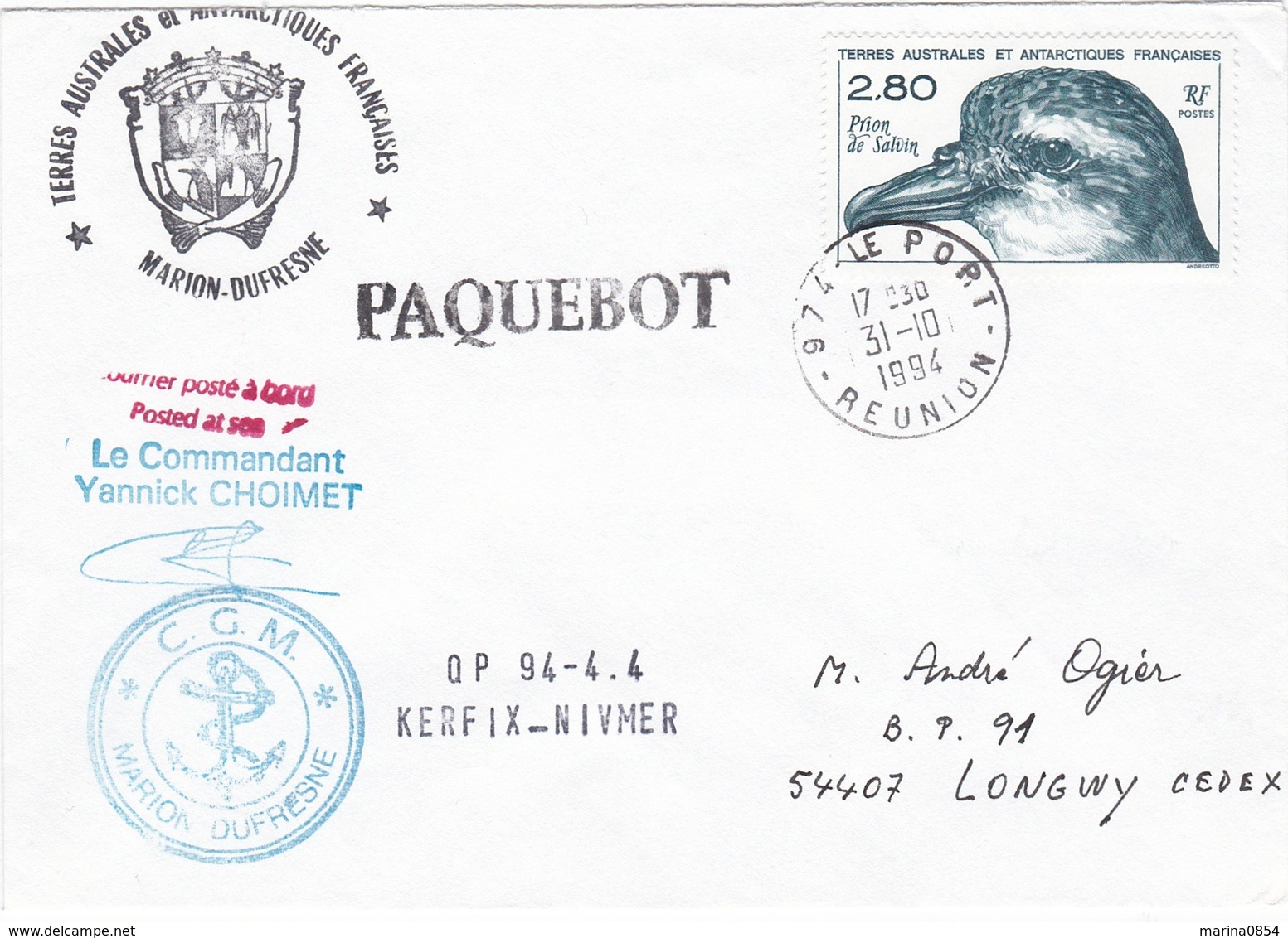 TAAF222 - Lot De 5 Lettres Port Aux Français Et Le Port (Réunion) - Briefe U. Dokumente