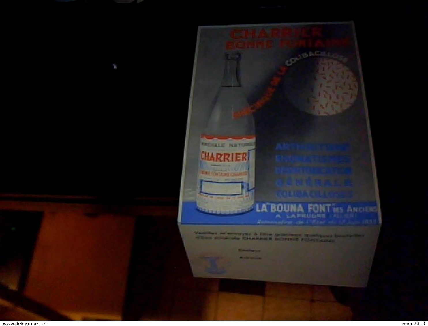 Publicitée Tract  Carton Depliant Prduit Pharmaceutique Eau Minerale CHARIER " La Bouna Font" A Laprugne Allier - Non Classés