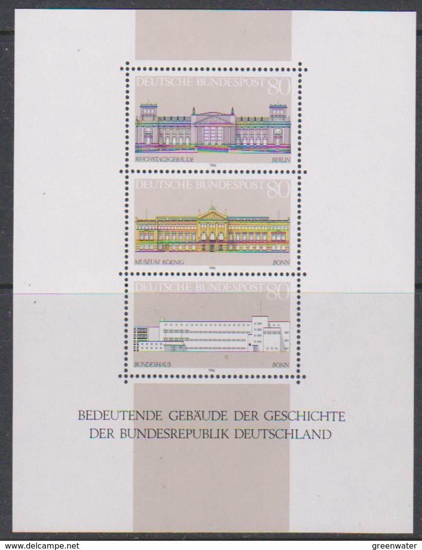 Germany 1986 Bedeutende Gebäude Der Geschichte M/s ** Mnh (41286I) - Andere & Zonder Classificatie