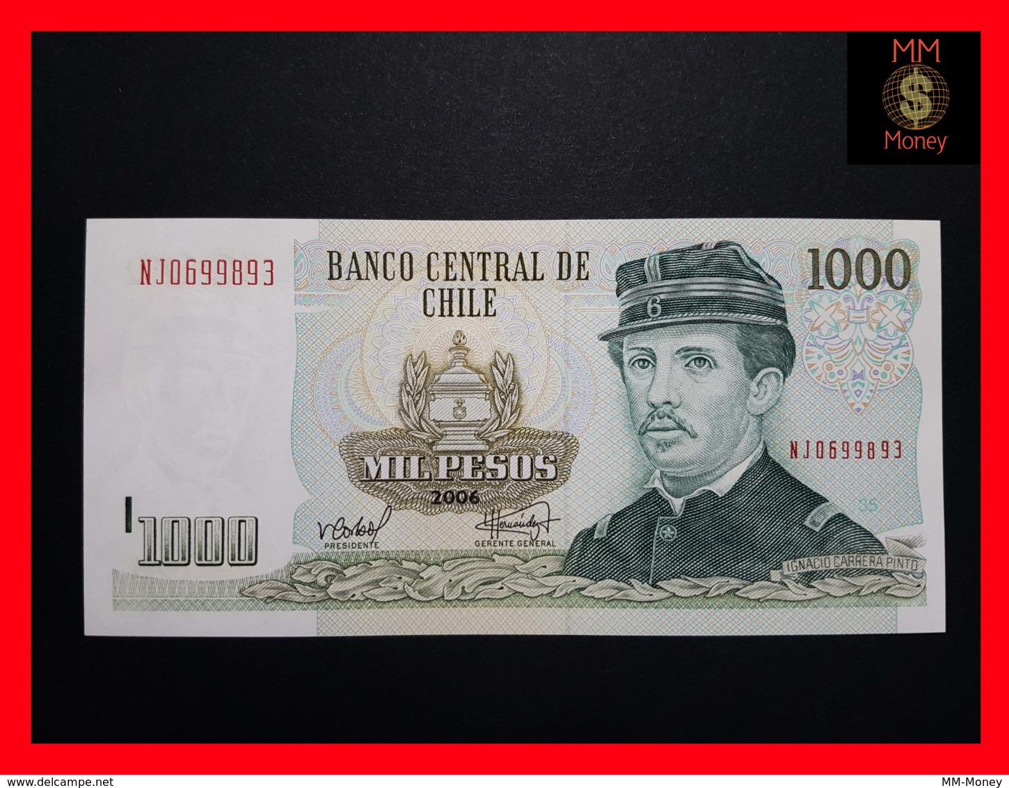 CHILE  1.000 1000 Pesos  2006  P. 154  MARK FOR BLINDS  UNC - Chili