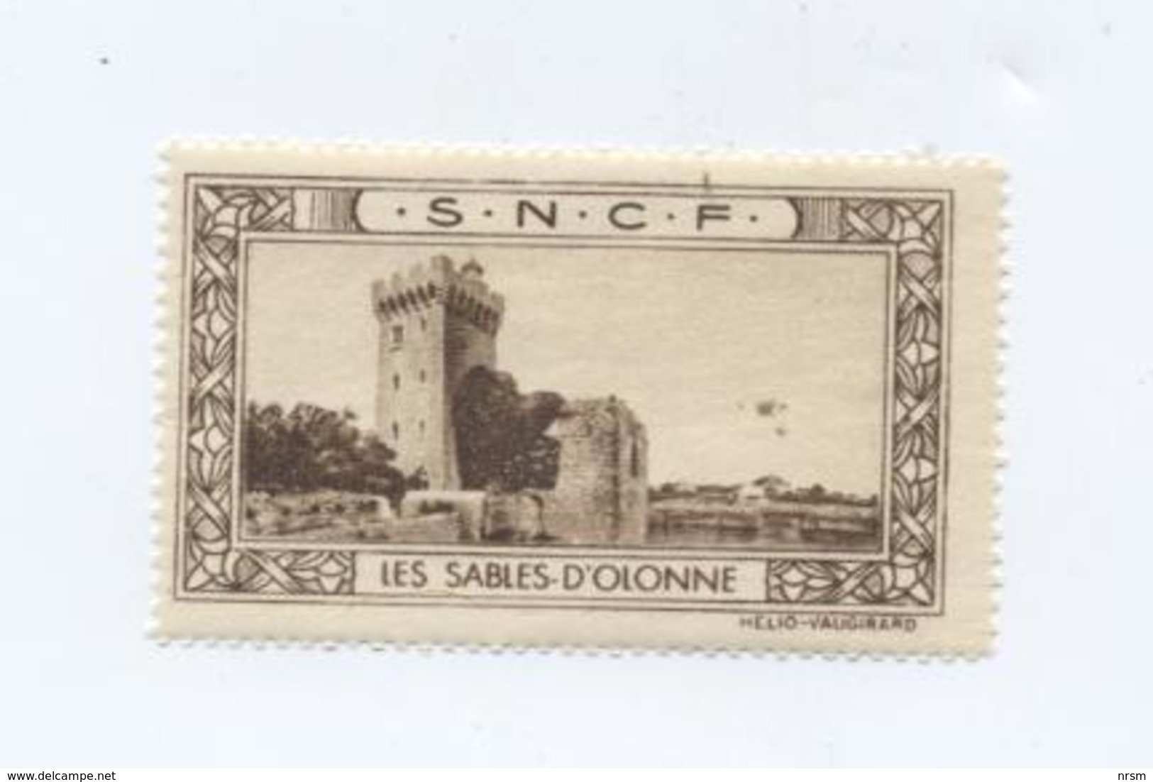 LES SABLES D'OLONNE (Vendée) / Vignette SNCF / RARE - Autres & Non Classés