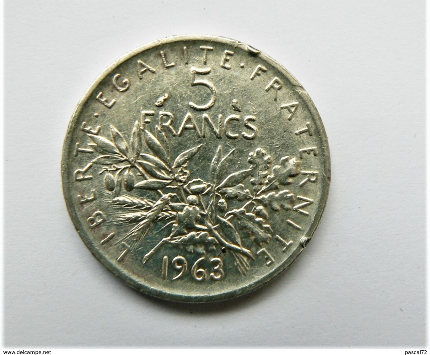 FRANCE 5 FRANCS ARGENT SEMEUSE 1963 TTB (1) - Autres & Non Classés