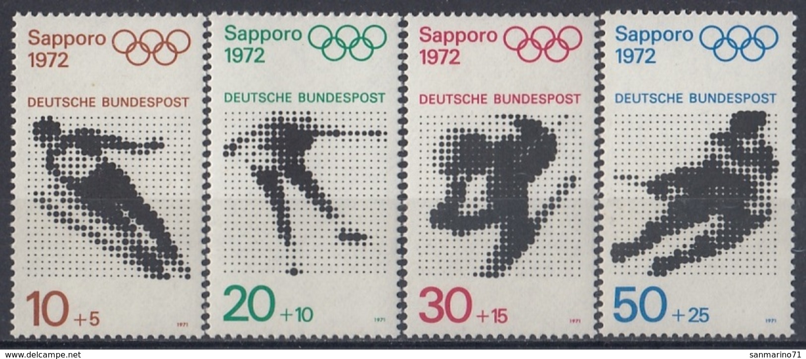 GERMANY Bundes 680-683,unused - Winter 1972: Sapporo