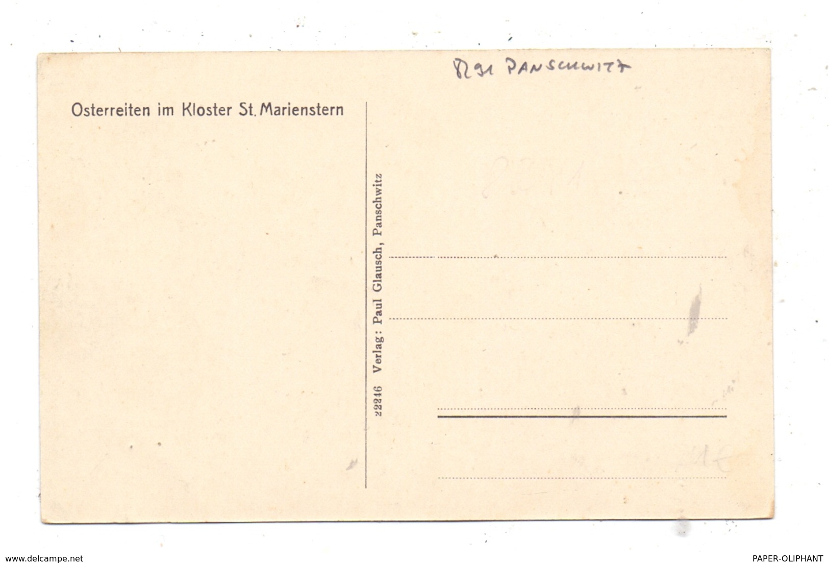 0-8291 PANSCHWITZ - KUCKAU, Kloster St. Marienstern, Osterreiten - Panschwitz-Kuckau