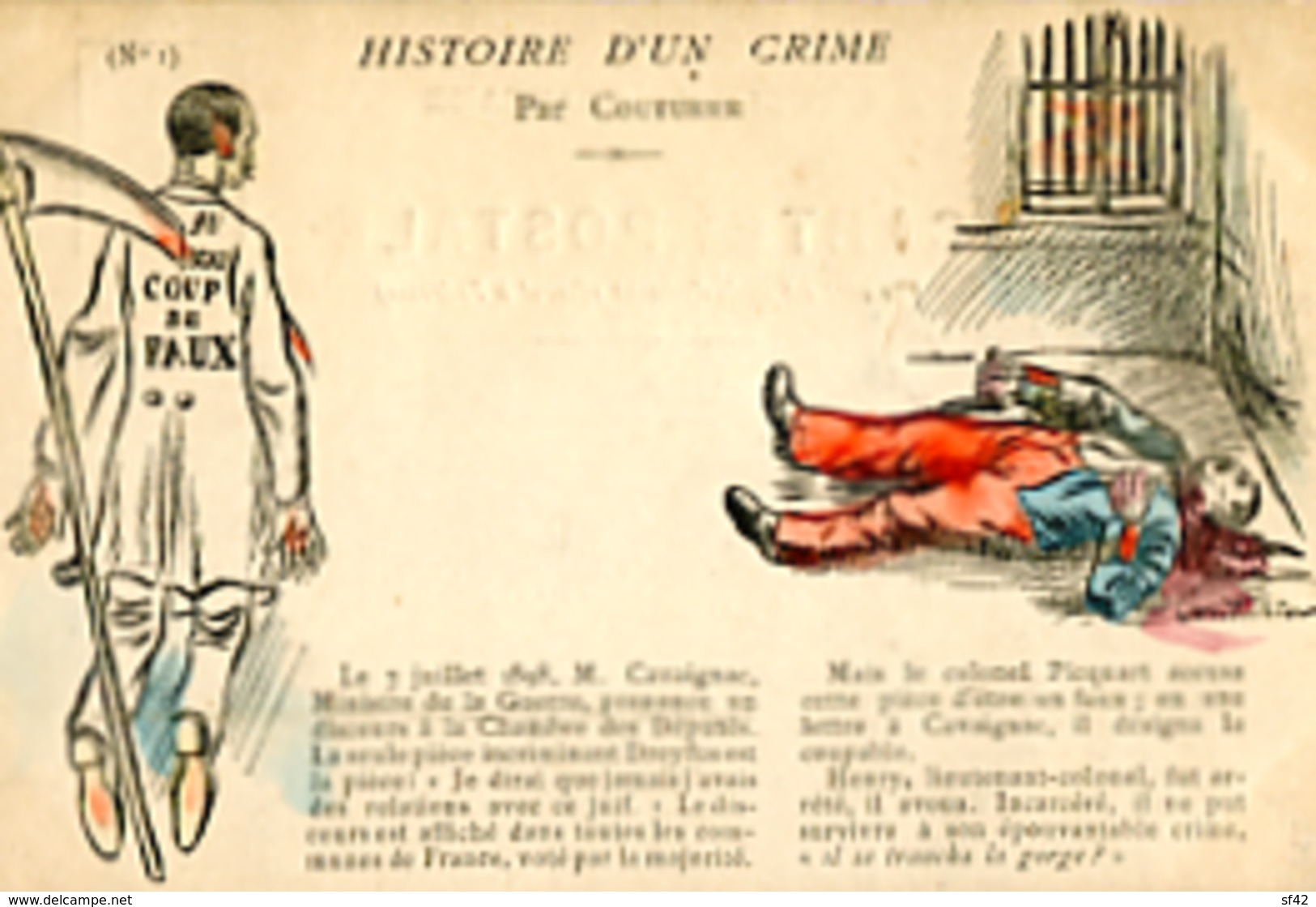 HISTOIRE D UN CRIME   PAR COUTURIER    N° 1 - Satiriques