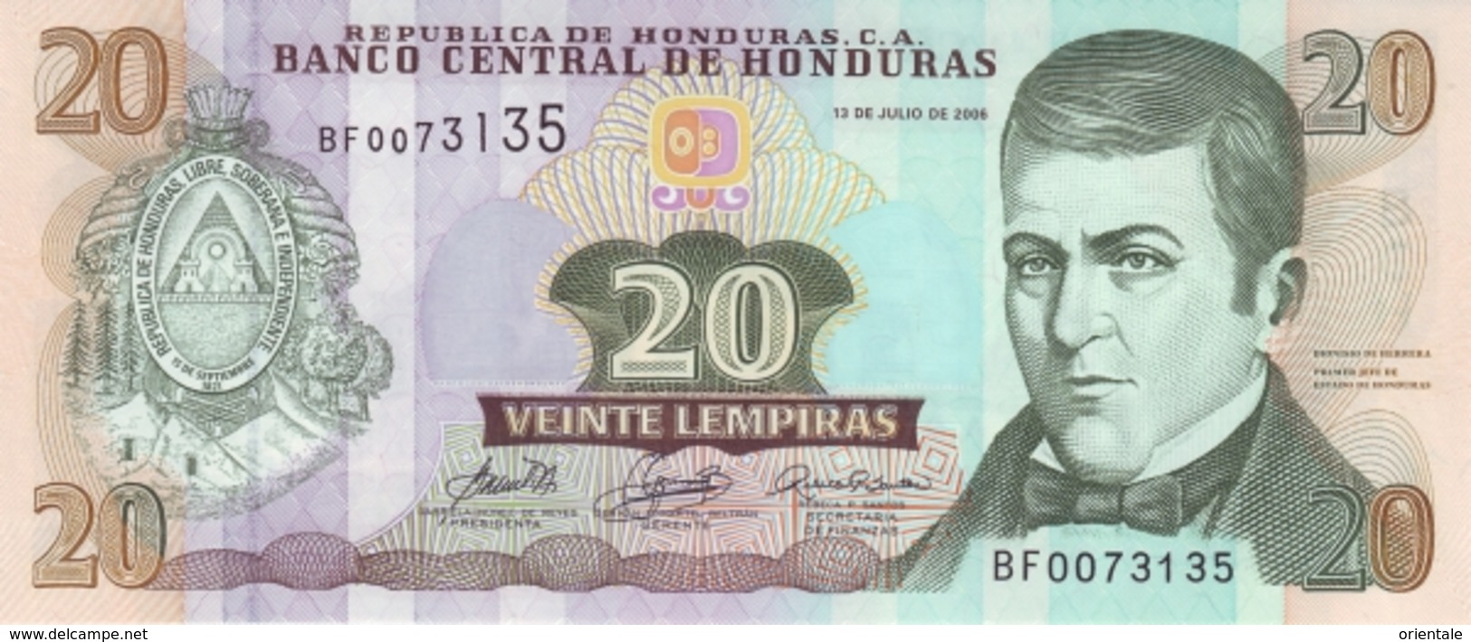 HONDURAS P.  93a  20 L 2006 UNC - Honduras