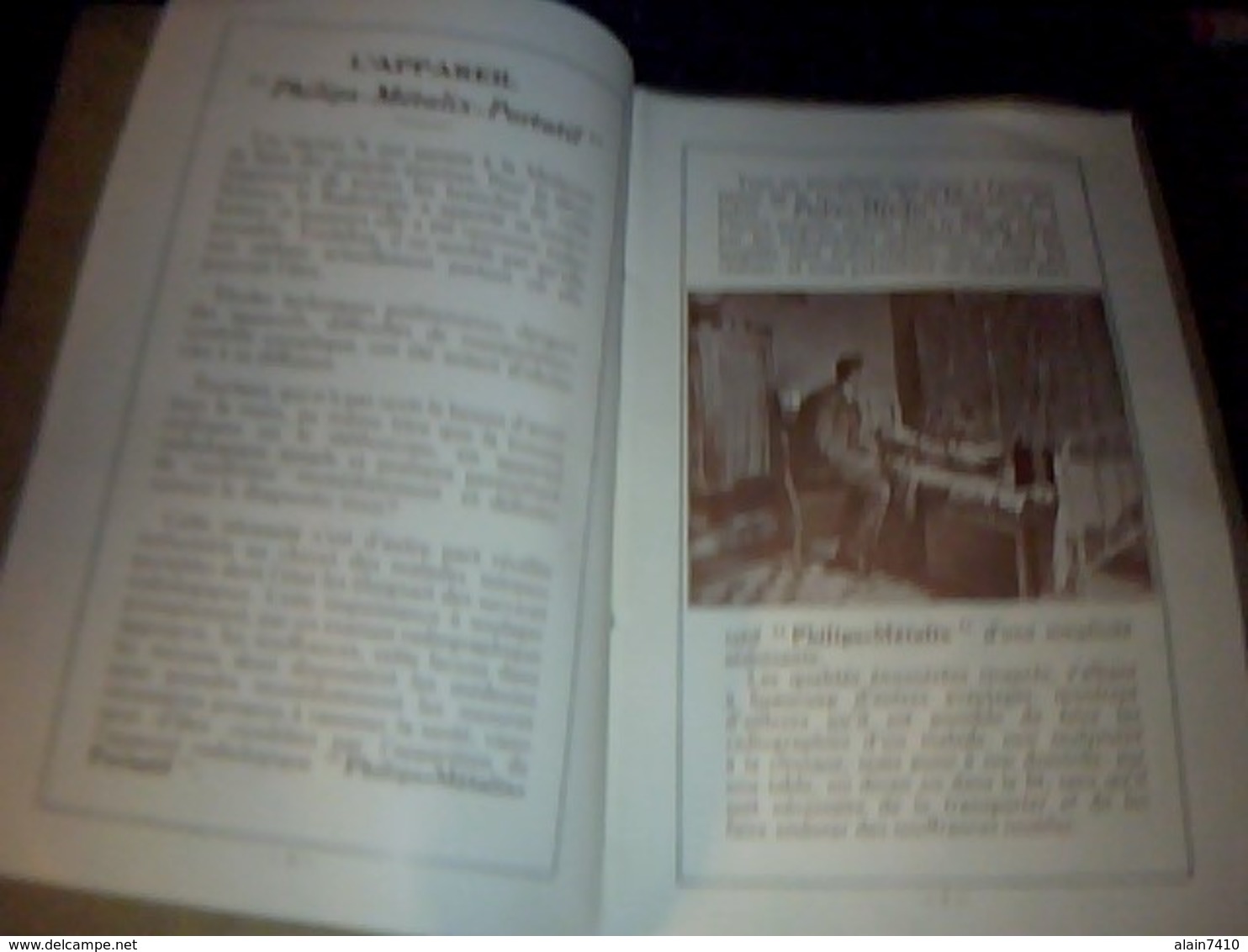 livret technique publicitaire materiel medical ancien PORTATIF A  RAYON X PHILIPS  METALIX  19 pages annee1930