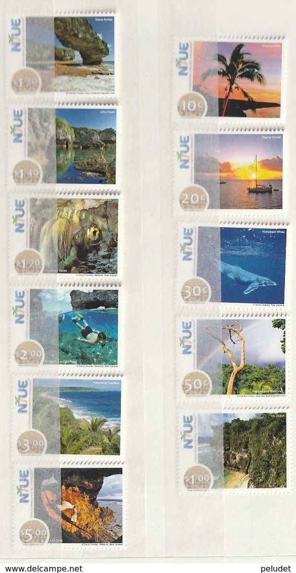 Niue 841-51 2009 Tourist View Definitives	NH 11v - Niue