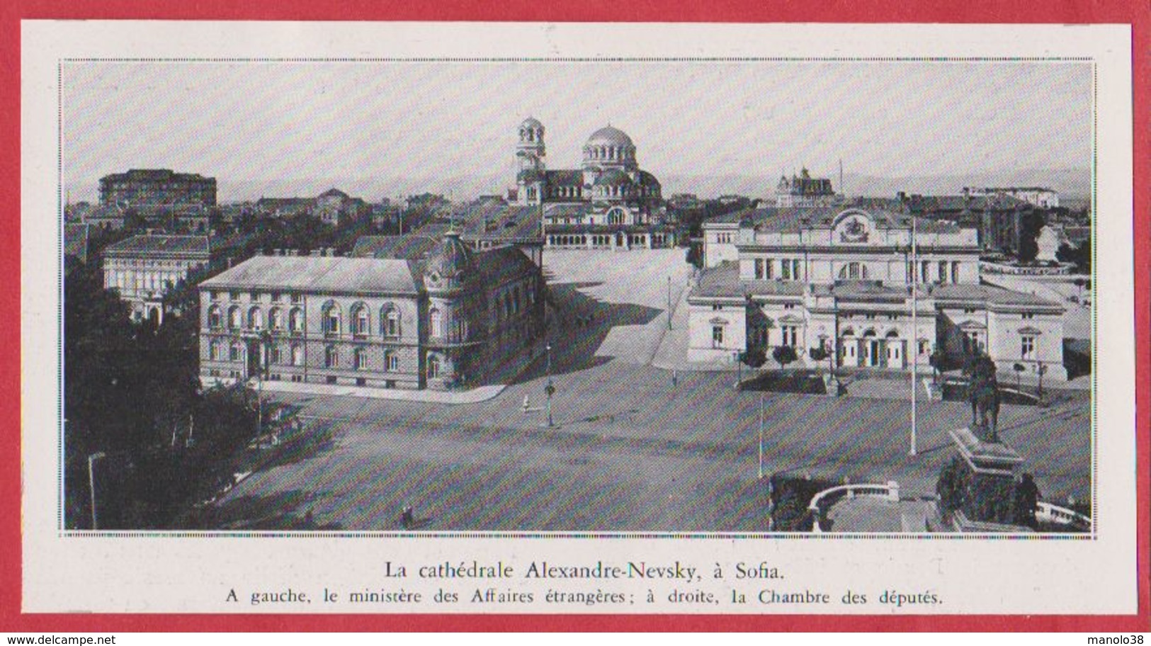 Bulgarie. La Cathédrale Aleandre Nevsky à Sofia. Ministère Des Affaires étrangères Et Chambre Des Députés. 1935. - Autres & Non Classés