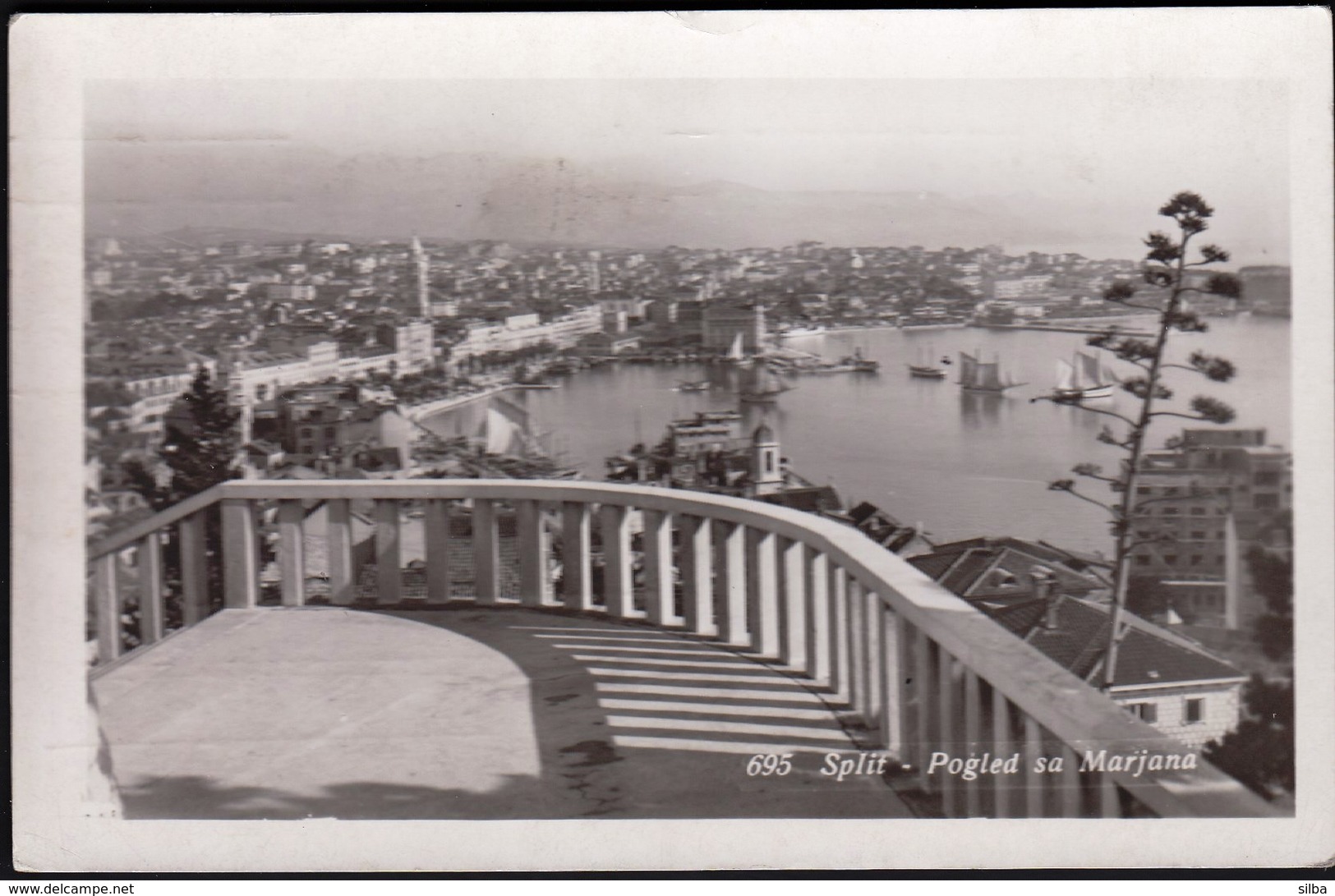 Croatia Split 1939 / Pogled S Marjana / Luka, Ships - Croatia