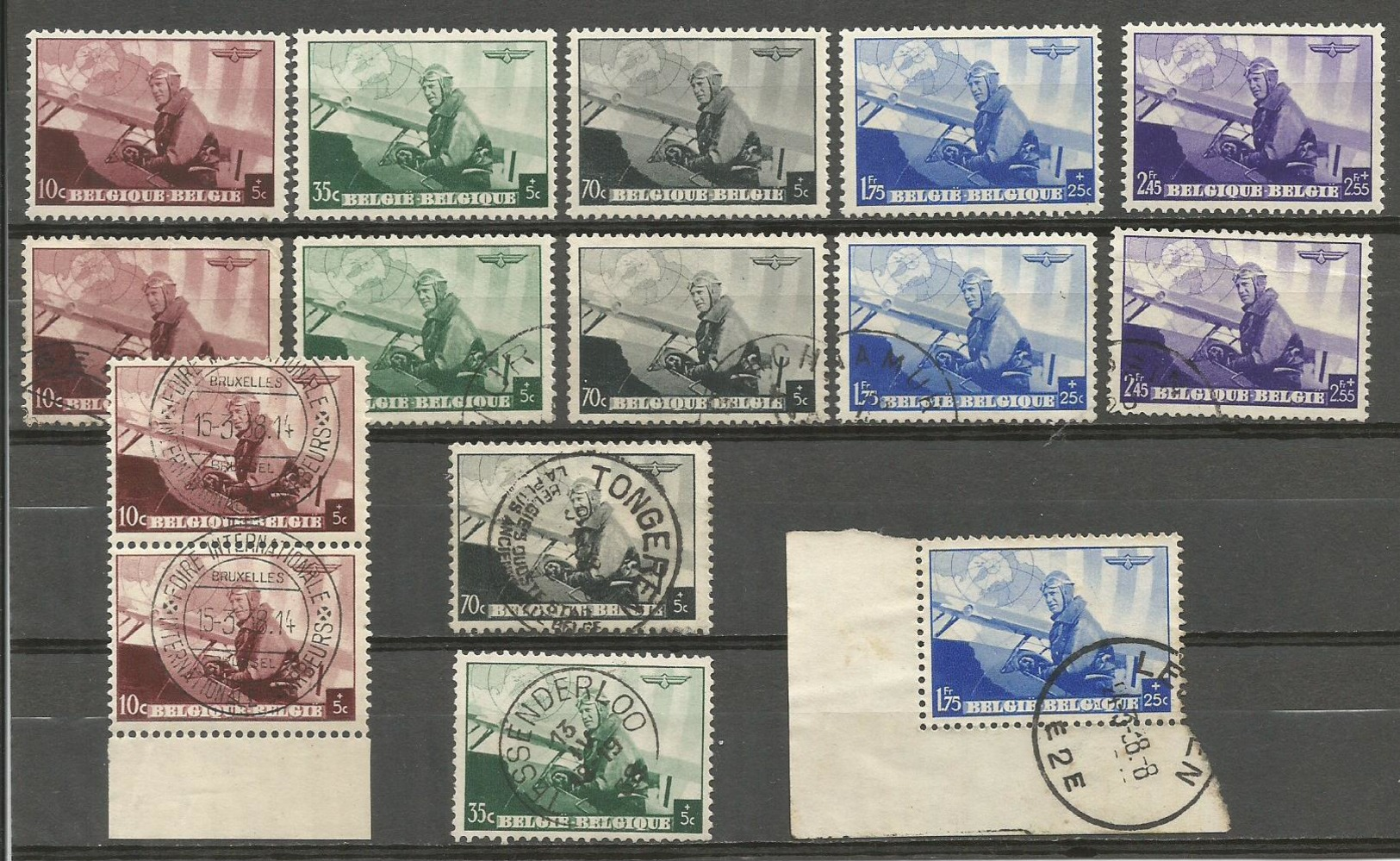 1938 - COB 466 à 470 ** (MNH) Et Oblitéré (o) + Cadeaux + 3 Lettres Et Documents - Neufs