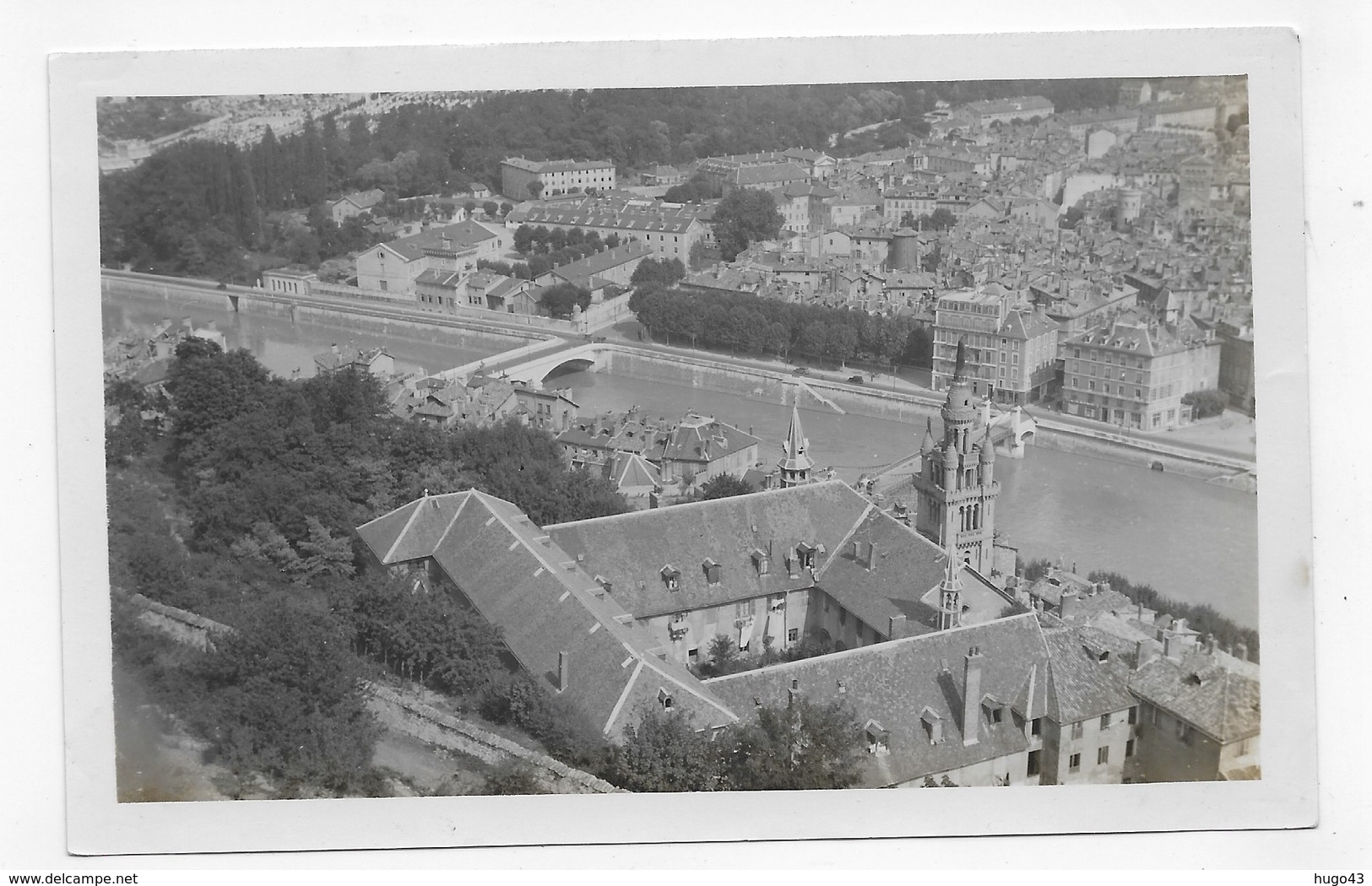 (RECTO / VERSO) GENOBLE - L' ISERE DANS LA TRAVERSEE DE GRENOBLE DU TELEFERIQUE -  FORMAT CPA NON VOYAGEE - Grenoble