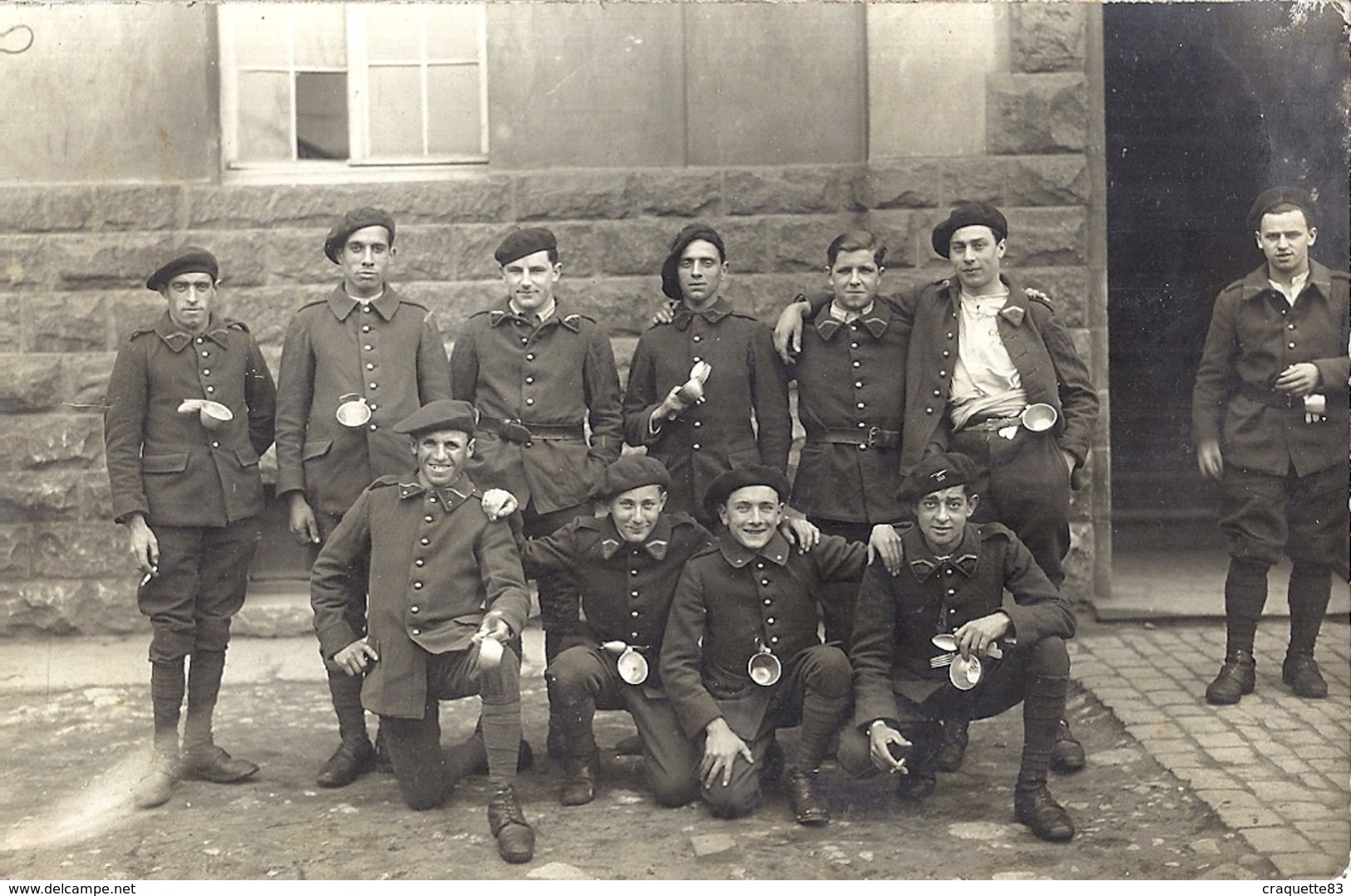 CHASSEURS ALPINS   , TIMBALES A LA MAIN  "SOUVENIR DE METZ"    CARTE PHOTO - Guerre, Militaire