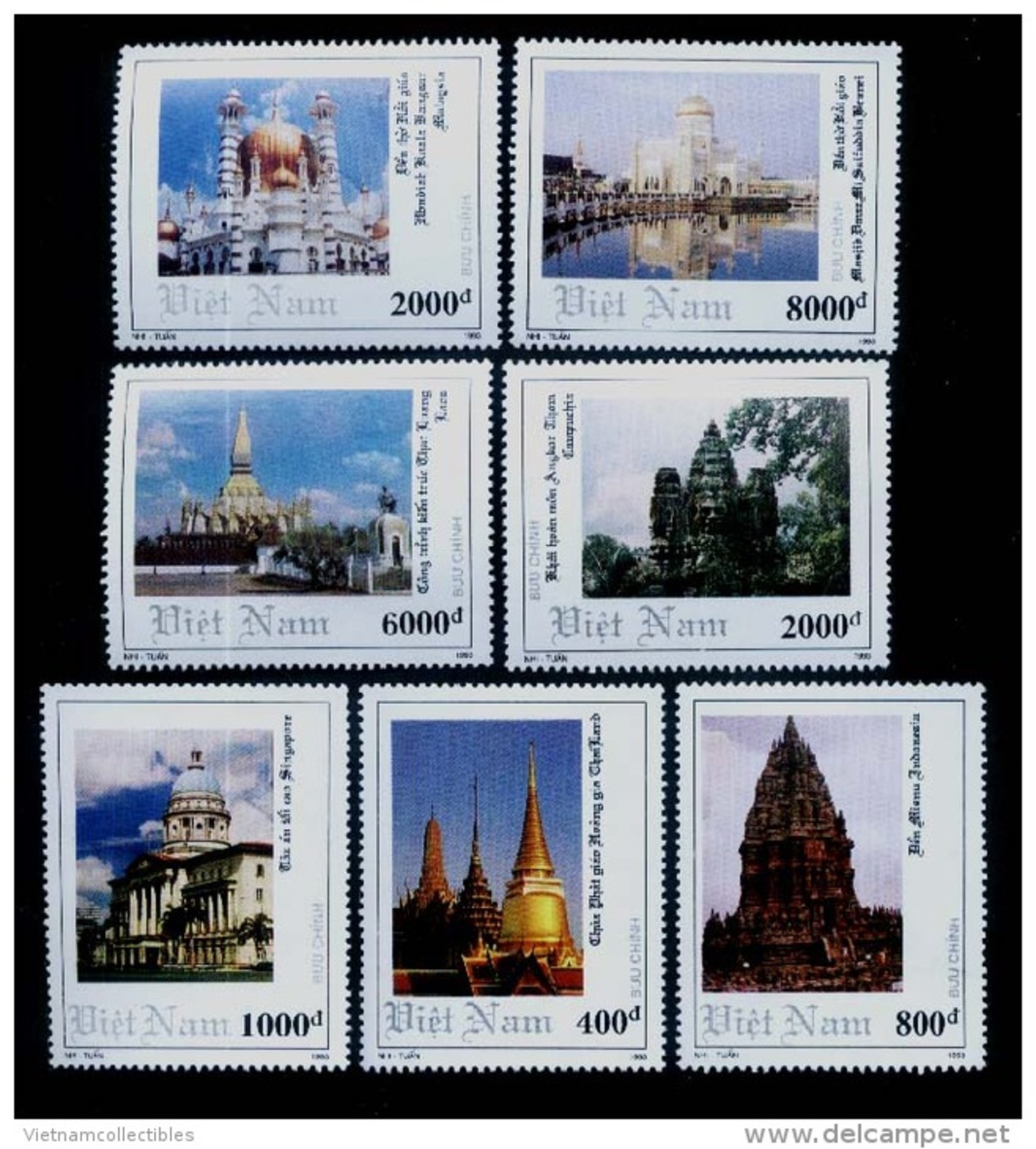 Vietnam Viet Nam MNH Perf Stamps 1993 : South East Asian Ancient Architecture / Mosque / Buddhism (Ms668) - Vietnam