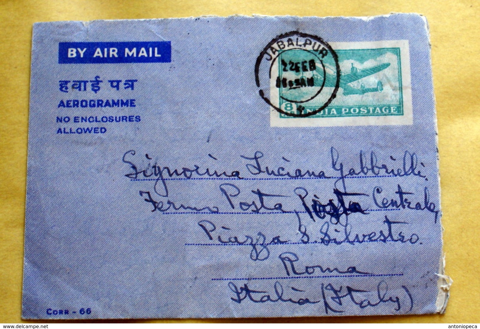 INDIA 1953 3 AEROGRAMMI  VIAGGIATI - Storia Postale