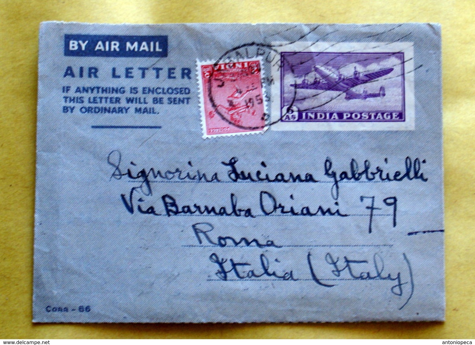 INDIA 1953  5 AEROGRAMMI  VIAGGIATI - Storia Postale