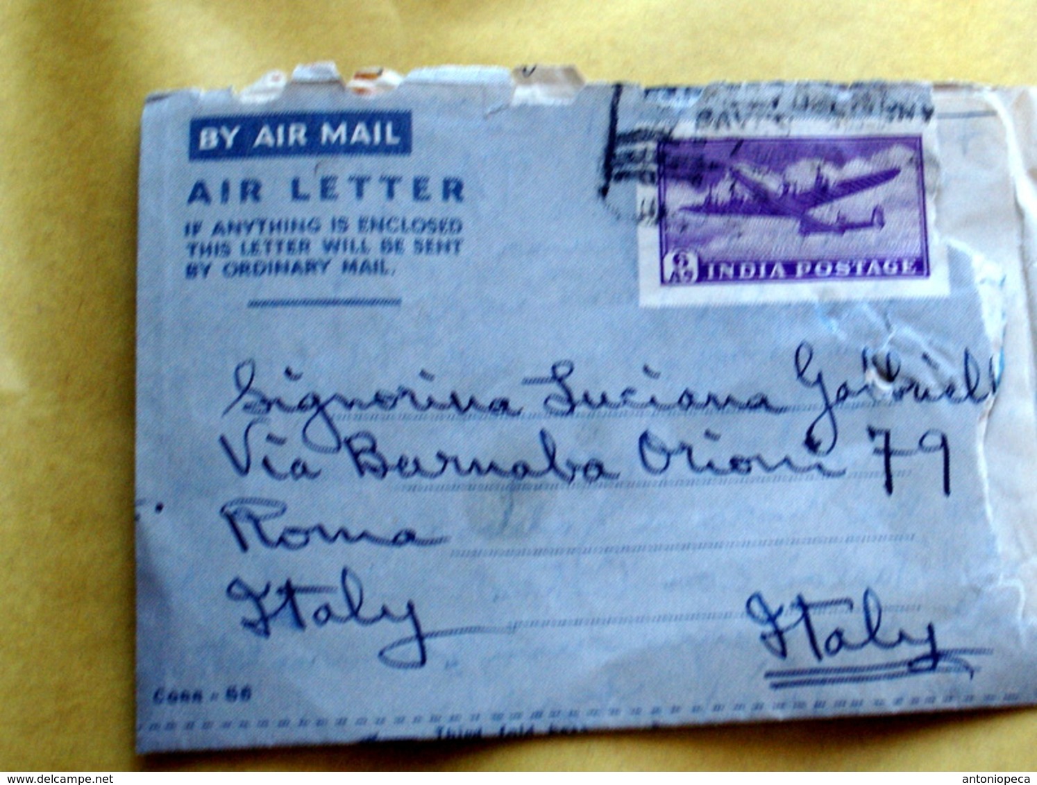 INDIA 1953  5 AEROGRAMMI  VIAGGIATI - Storia Postale