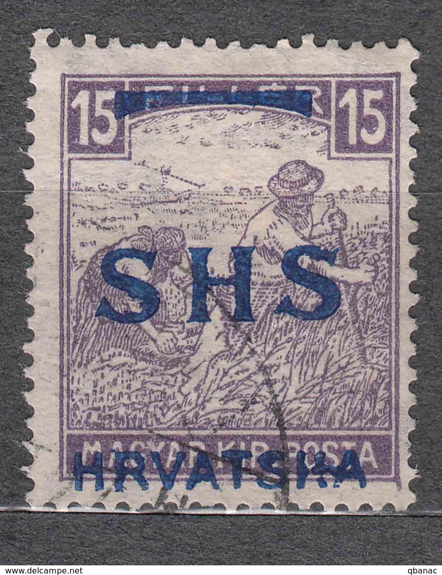 Yugoslavia Kingdom SHS, Issues For Croatia 1918 Mi#63 Used - Usados