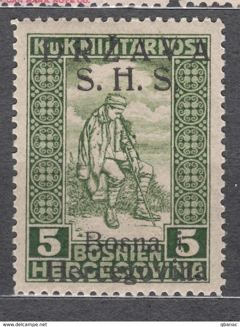 Yugoslavia Kingdom SHS, Issues For Bosnia 1918 Mi#A19 I (overprint Latin) Mint Lightly Hinged - Ungebraucht