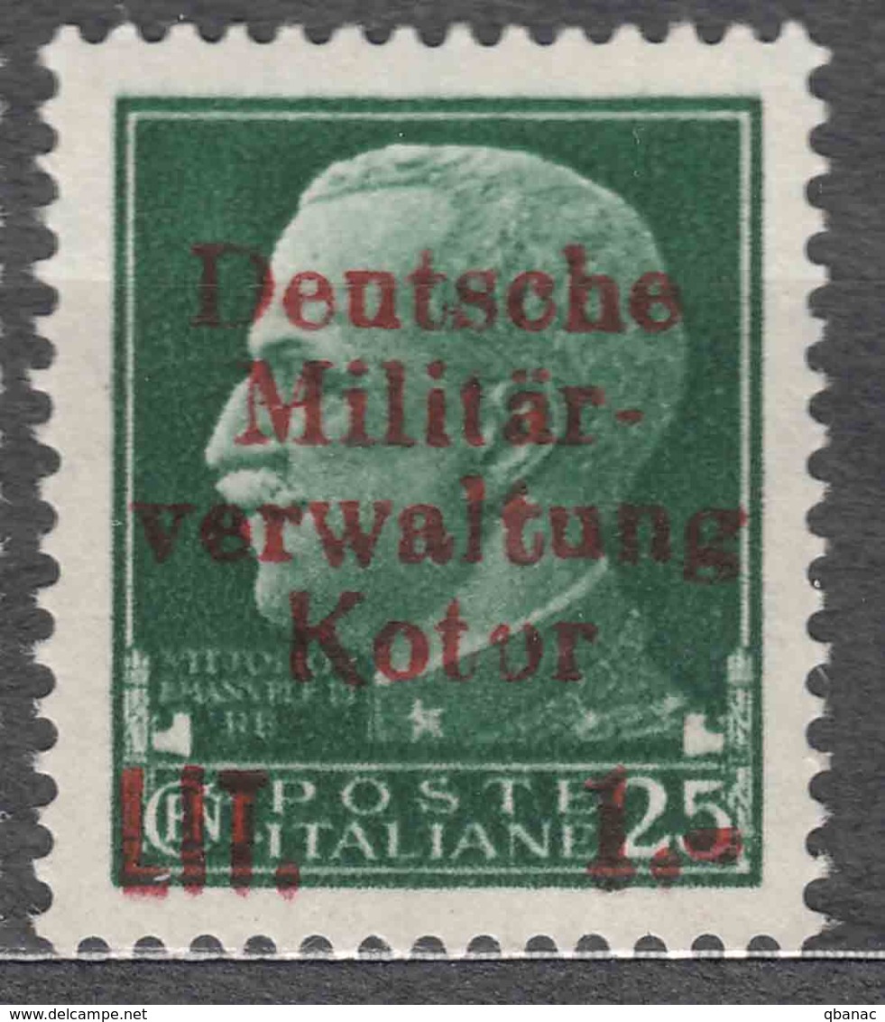 Germany Occupation Of Boka Kotorska - Kotor 1944 Mi#1-6 Mint Hinged, With Errors- Dentsche Instead Of Deutsche - Besetzungen 1938-45